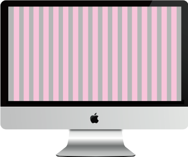 線が出ているiMac