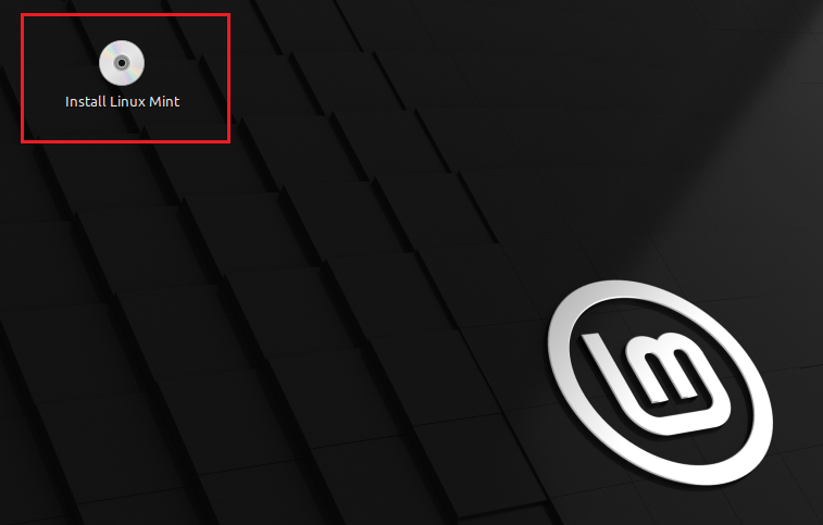 Linux Mintインストーラーを起動