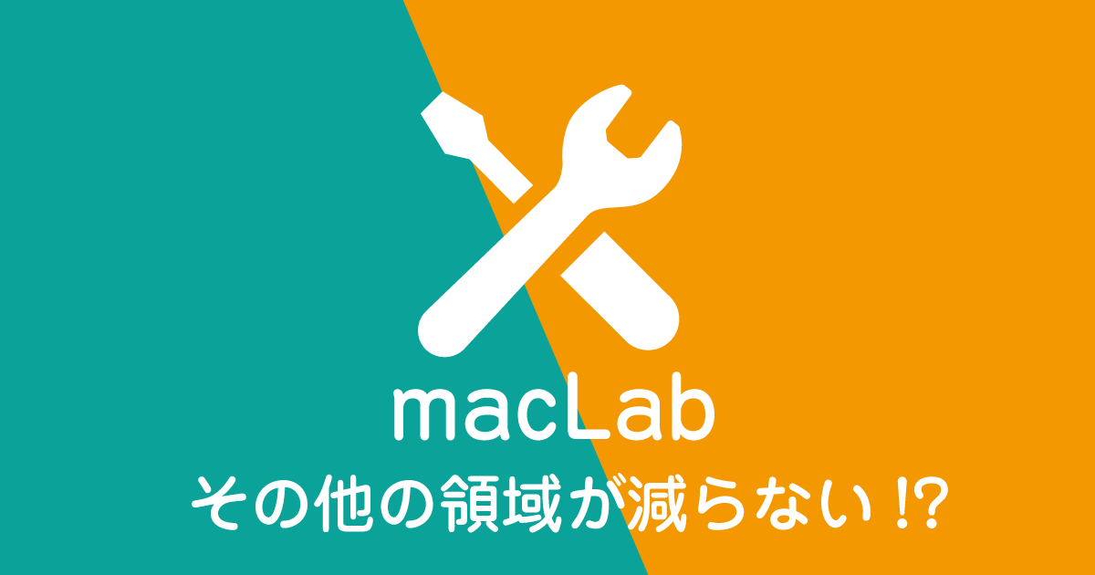 その他の領域が減らないトラブル