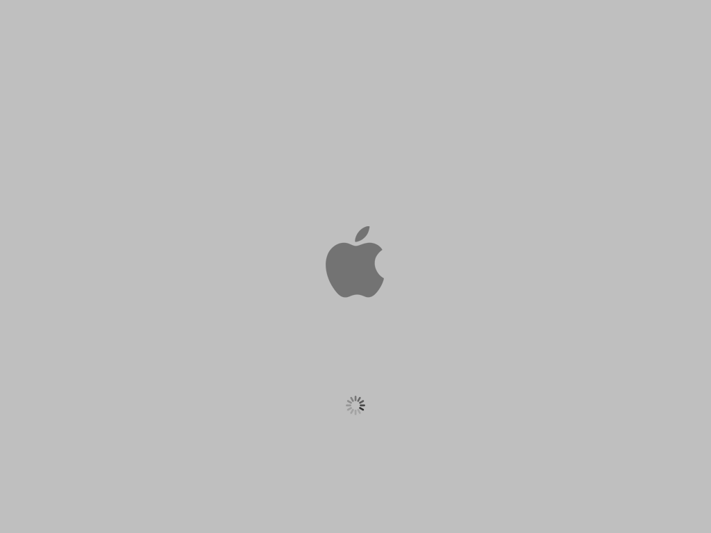 Appleマークから進まない