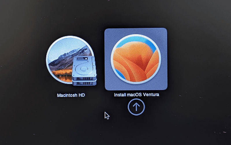 Install macOS Venturaから起動
