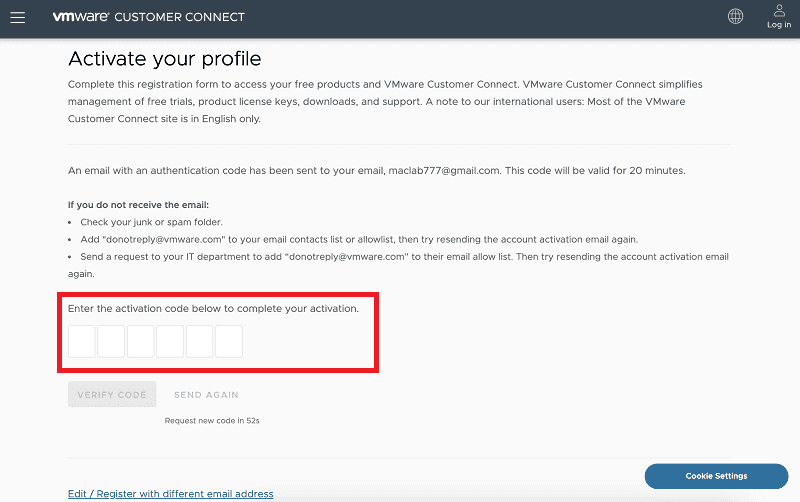 Activate your profile