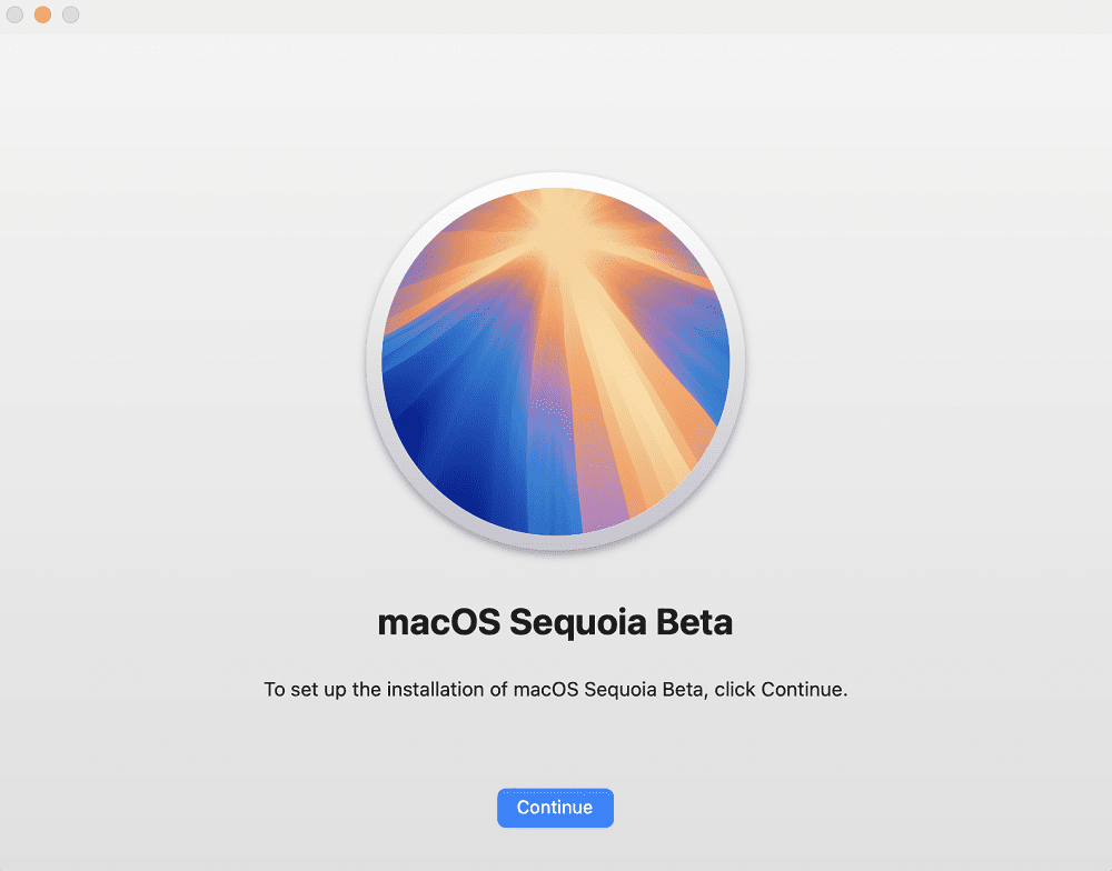 macOS Sequoia Beta インストール