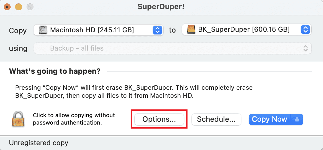 optionをクリック