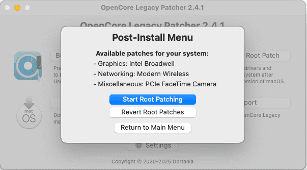Start Root Patching